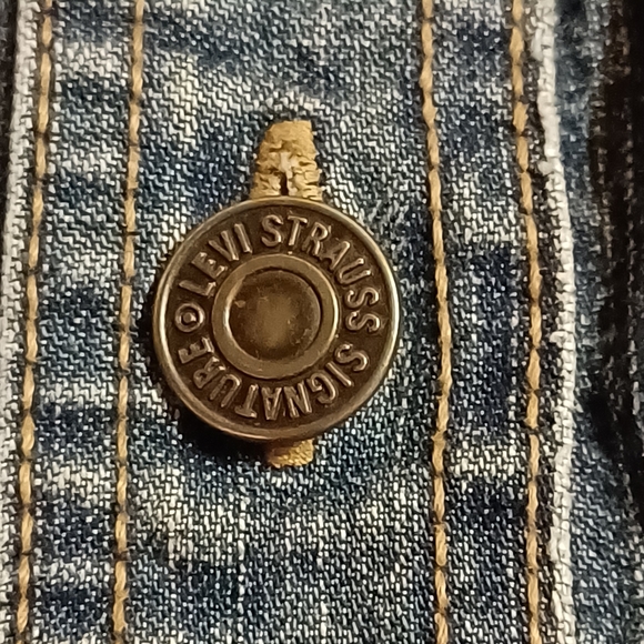 Levi Strauss Signature Ladies Button Front Jean Jacket-Name Detailing, SP - Picture 5 of 12